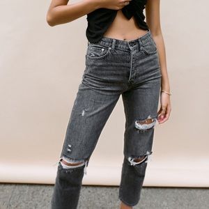 Straight leg black urban jeans